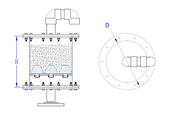 浓硫酸储罐吸湿器外形结构图